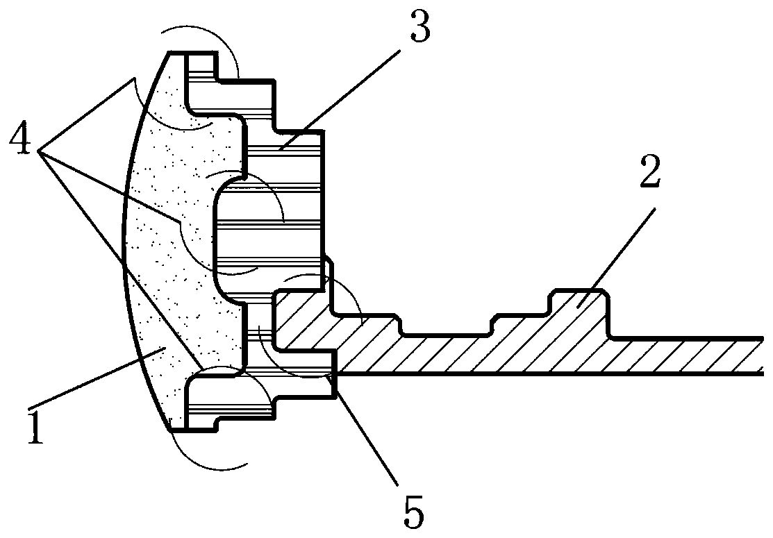 Ceramic composite middle frame of mobile terminal and preparation method thereof