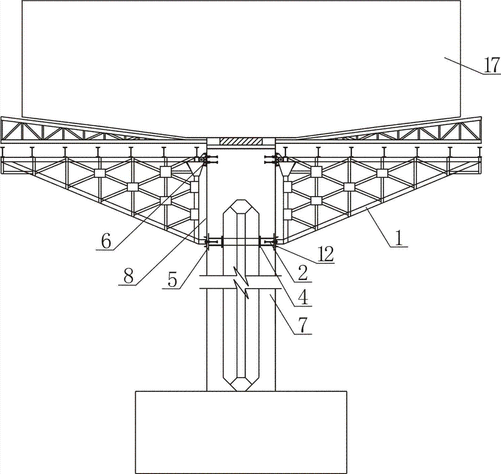 Climbing cone type triangular cantilever bracket