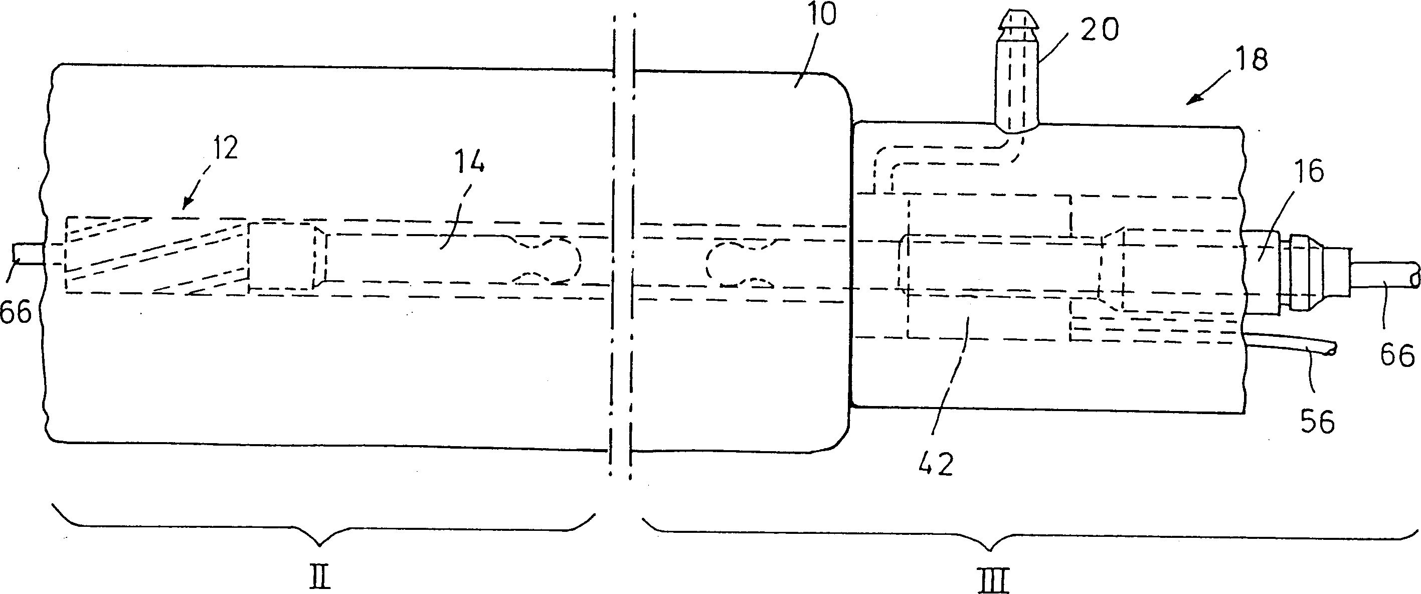 Device for treating human and/or animal tissue