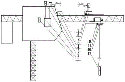 Tower crane comprehensive intelligent monitoring device