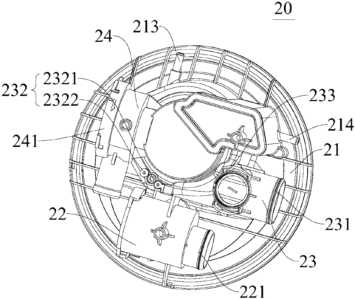 Integrated water cup of dishwasher and sink assembly and dishwasher with integrated water cup