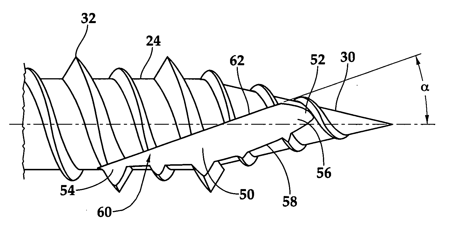 Fastener with Shaving Inhibitor