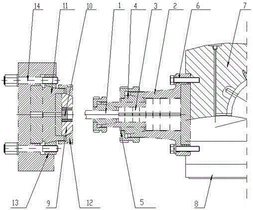 A cold extrusion molding die for power battery aluminum case and molding method thereof