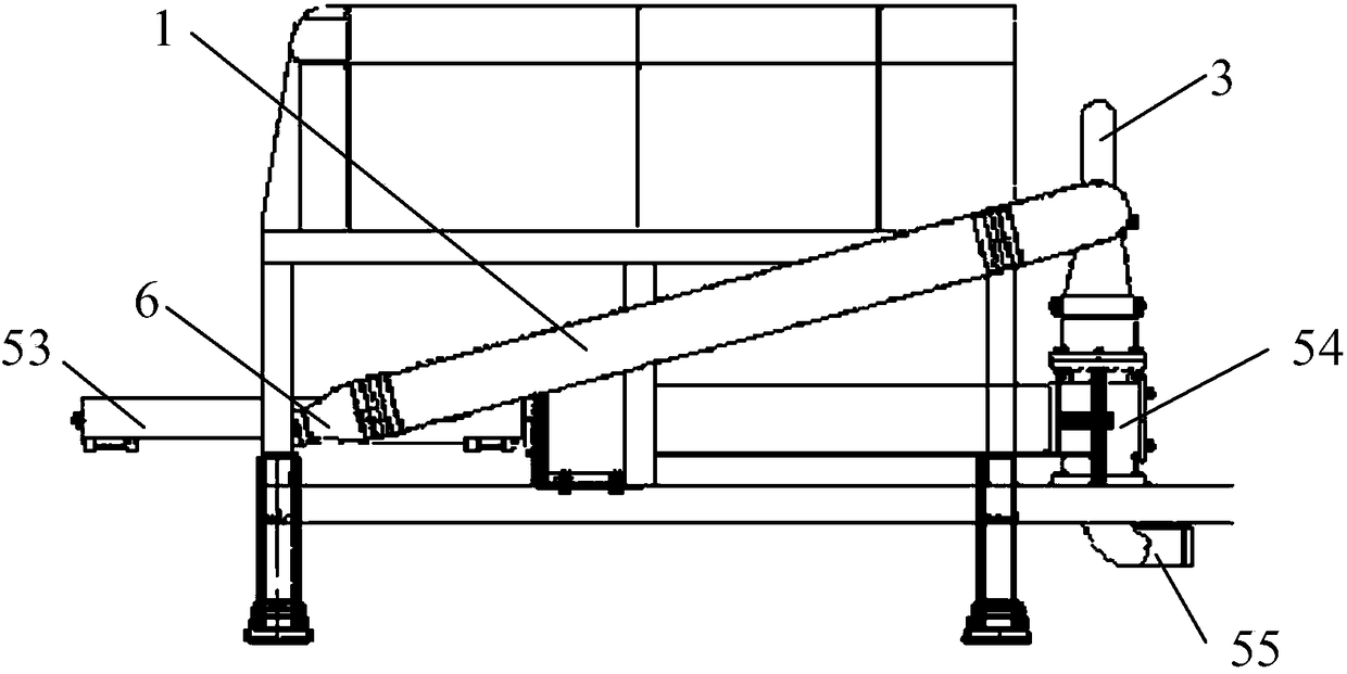 Foamed concrete foam mixing device provided with blades