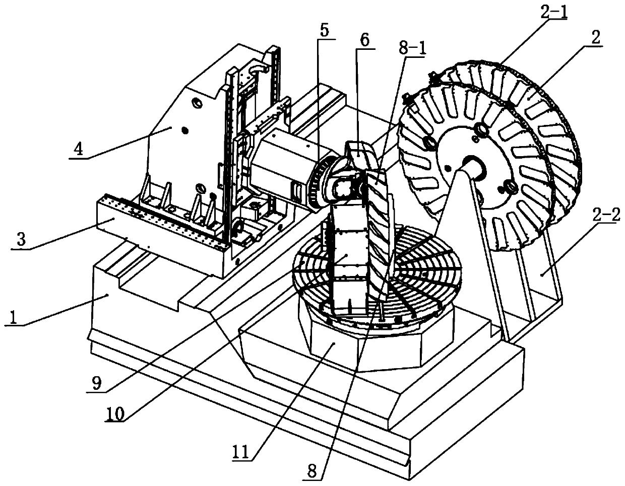 Bladed disc machining center