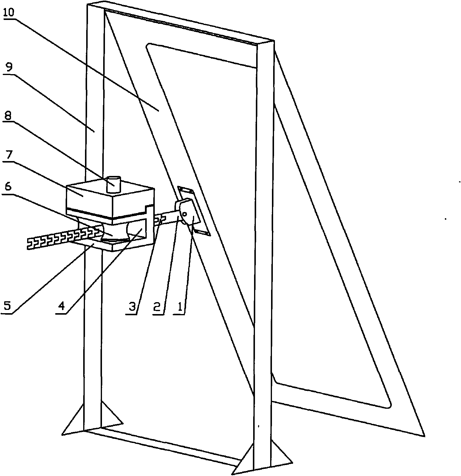 Flexible rod-shaped chain link type door window opener