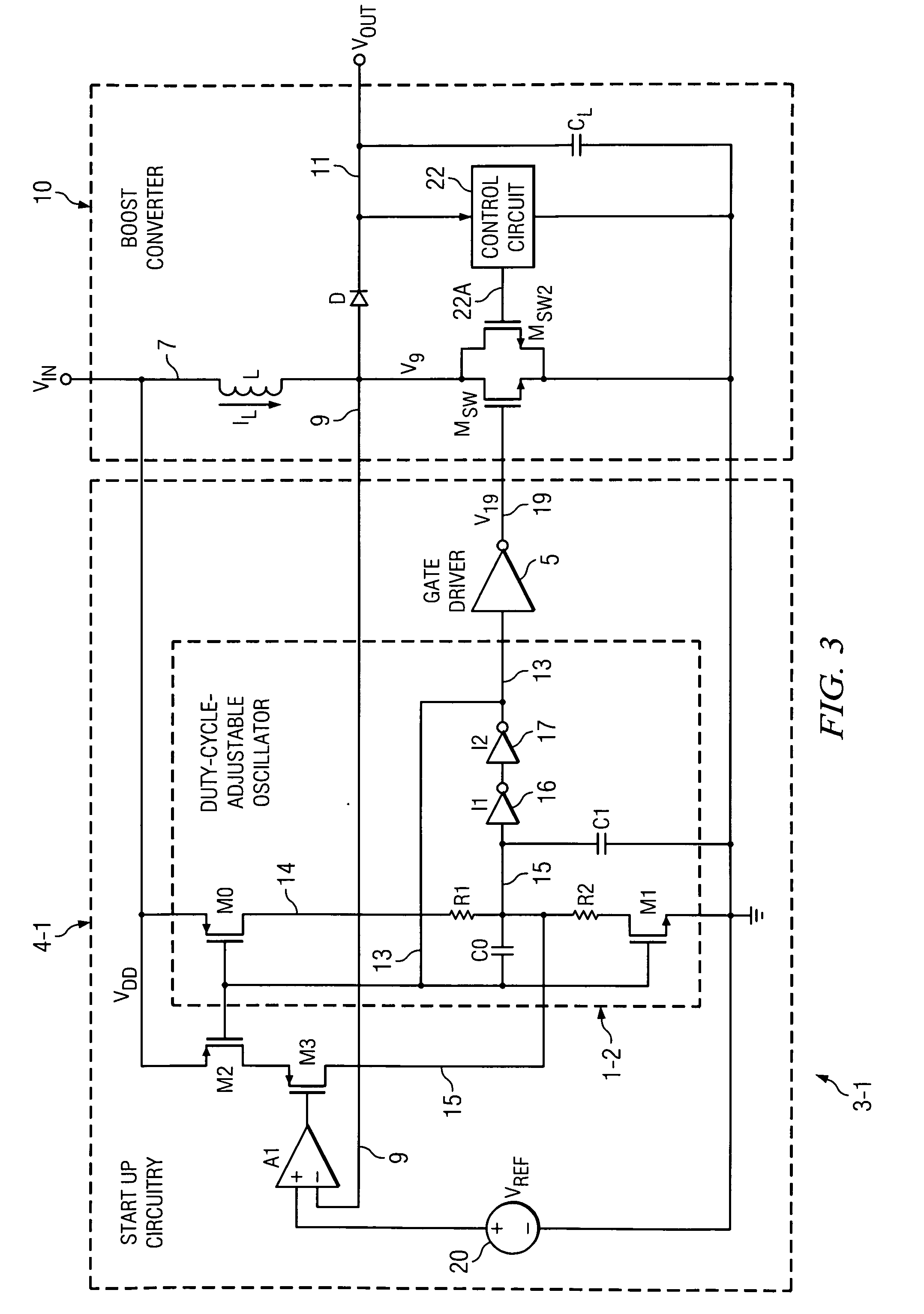 Low-voltage start up circuit and method for DC-DC boost converter