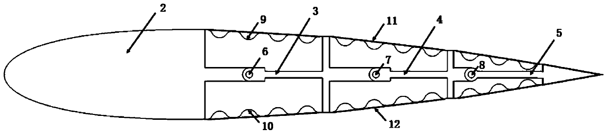 Variable camber wing based on composite corrugated plate flexible skins