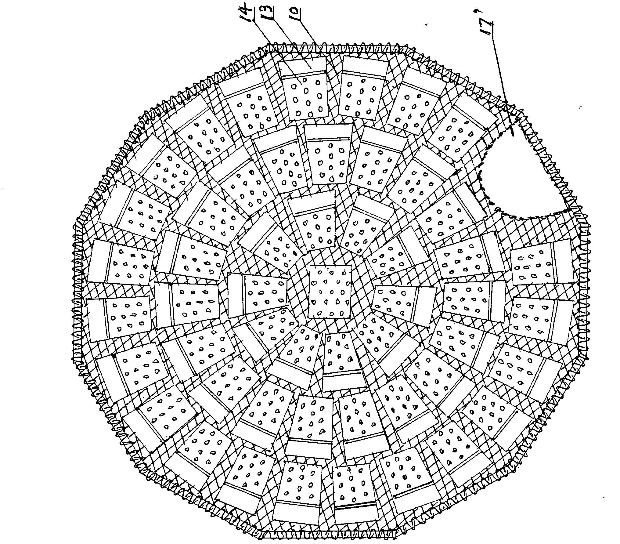 Ecological breeding net cage for cocultivation of sea cucumbers and sea urchins