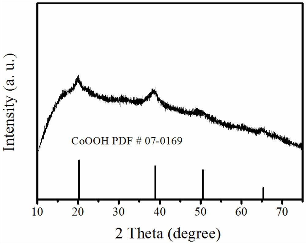 A method for preparing single-layer porous cobalt oxyhydroxide nanosheets by electrochemical oxidation