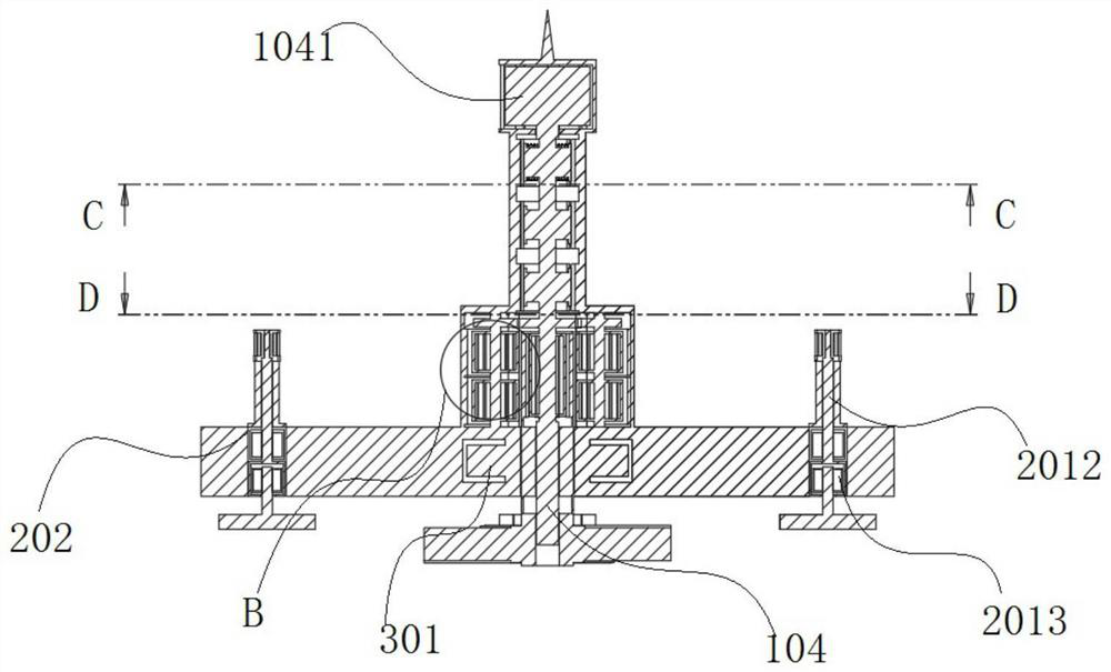 Wind power generation device for ocean engineering platform