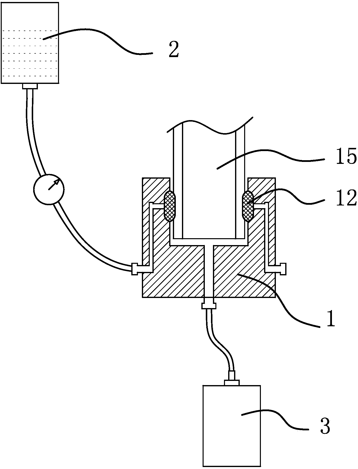 Gluing device in medical apparatus mounting equipment