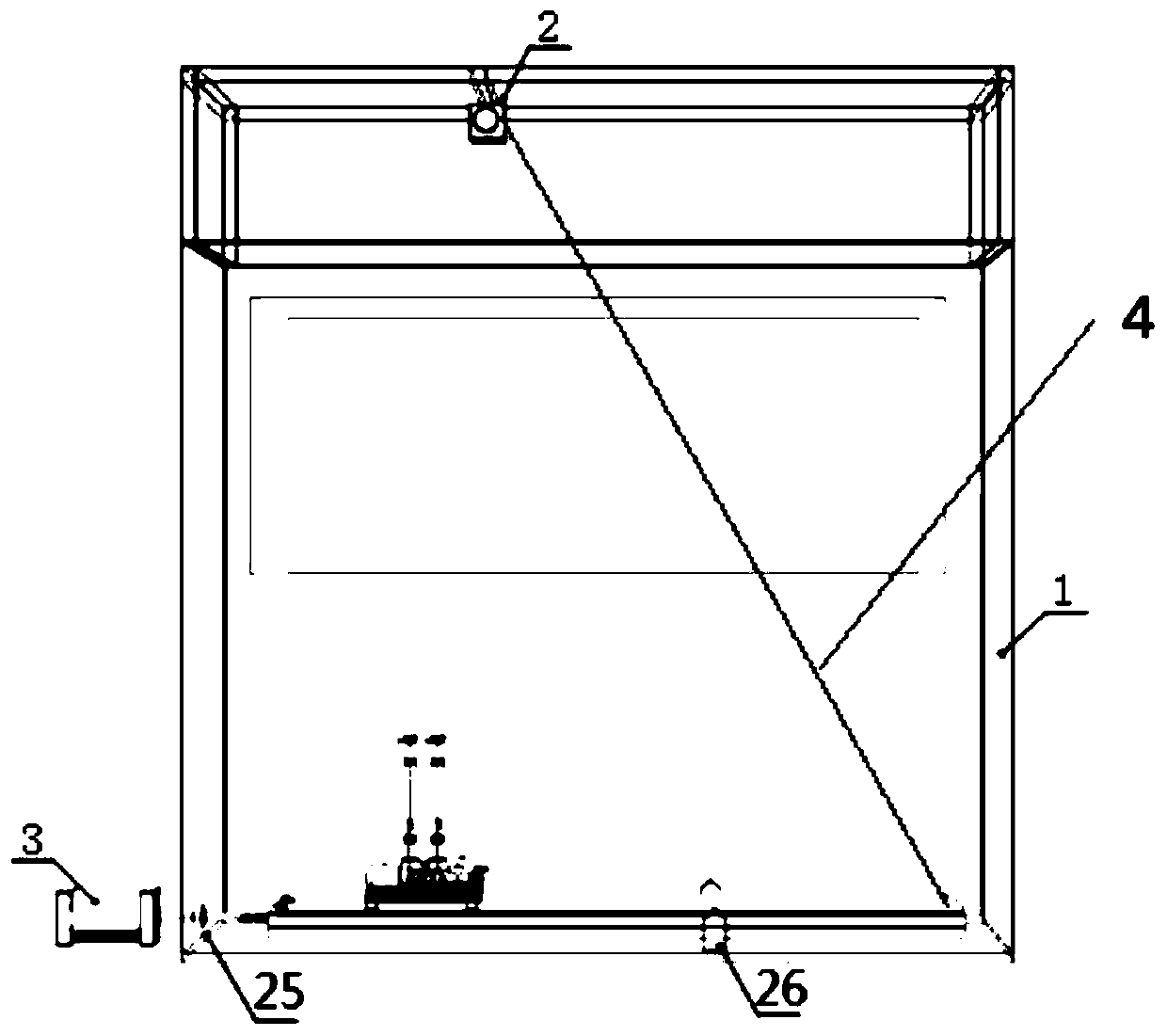 Repeated-filling underwater simultaneous shooting device capable of adjusting relative positions of boat speed and shooting