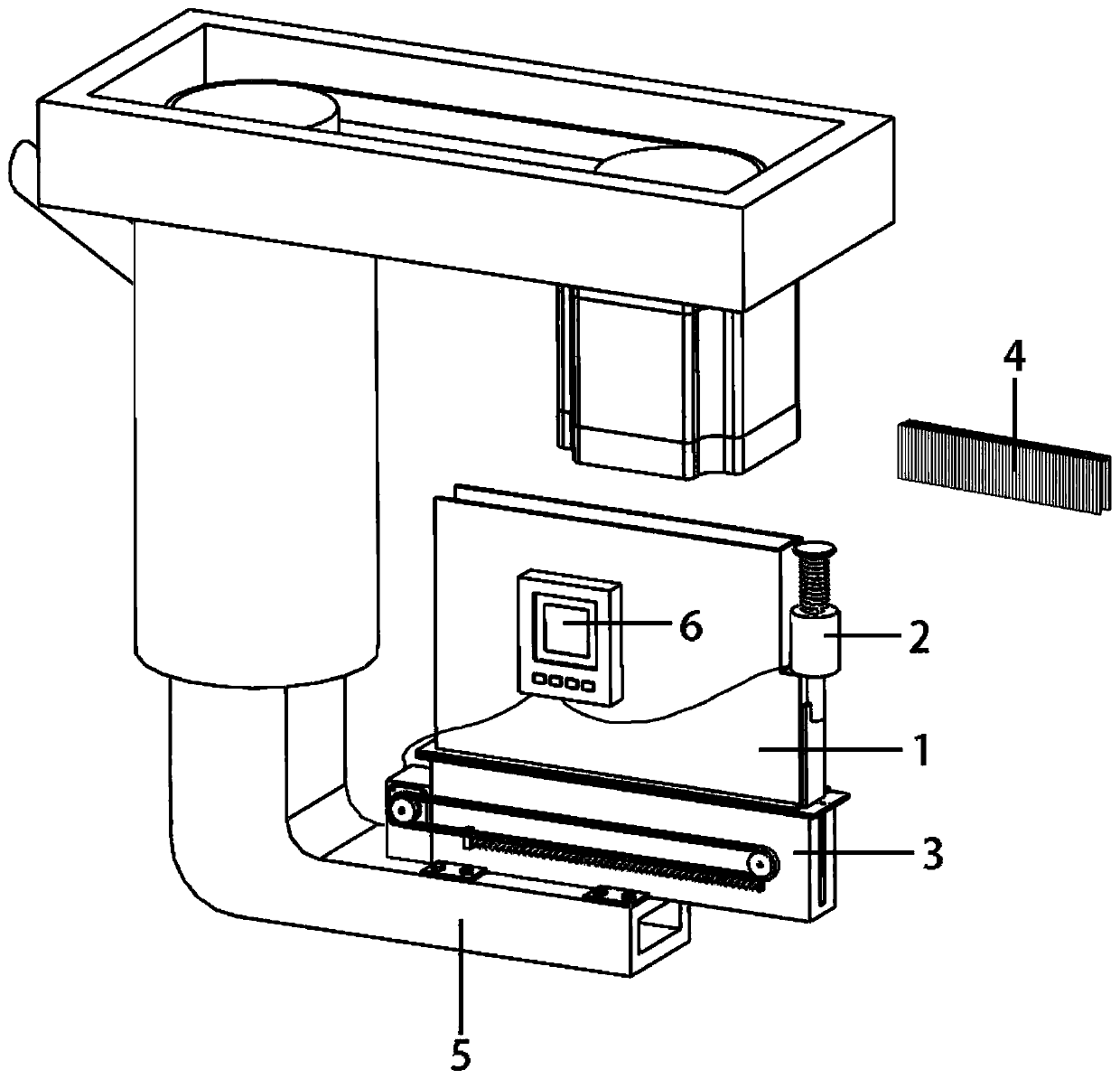 A concrete 3D printing U-shaped nail automatic nailing system