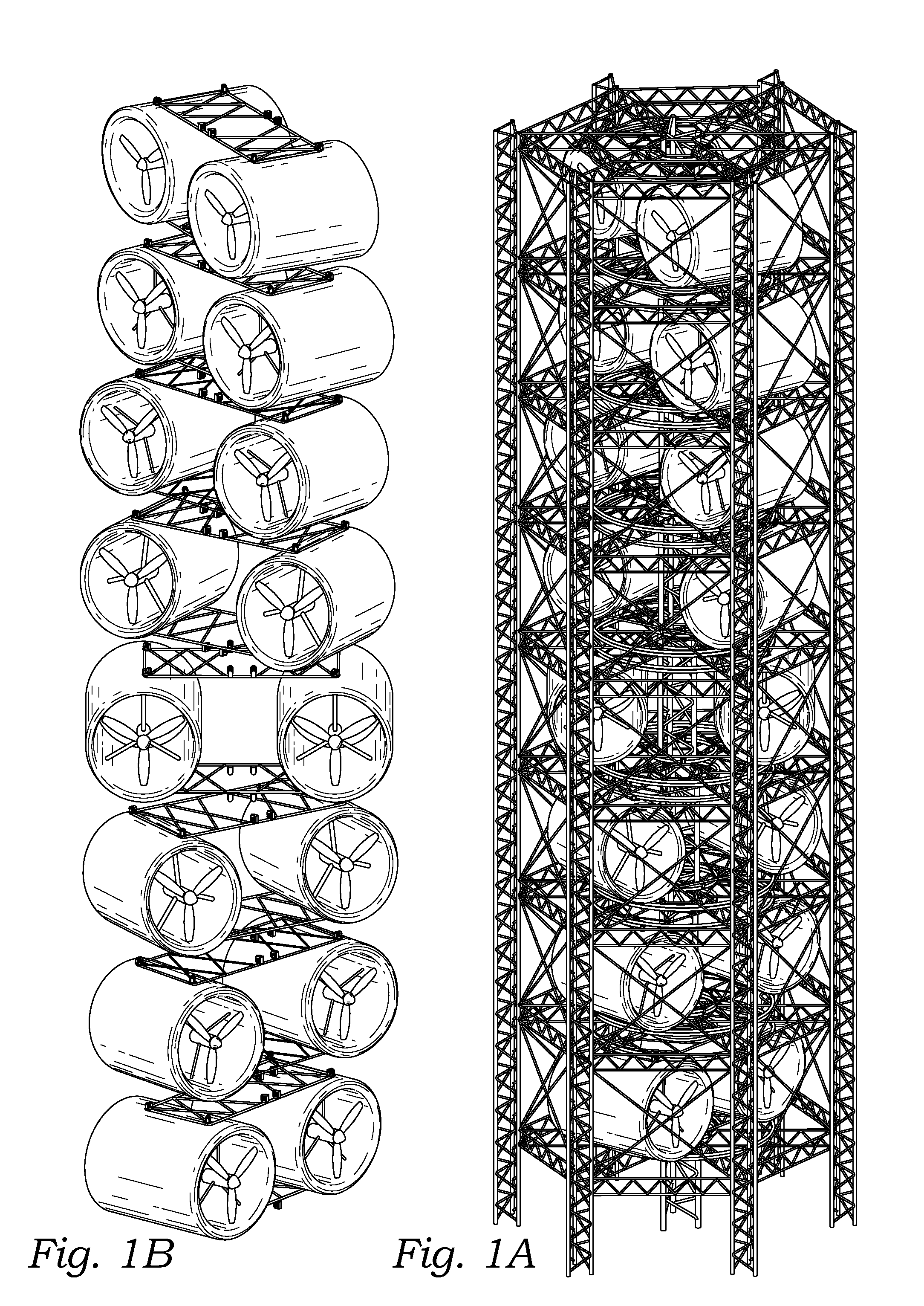 Facility for producing electrical energy from wind