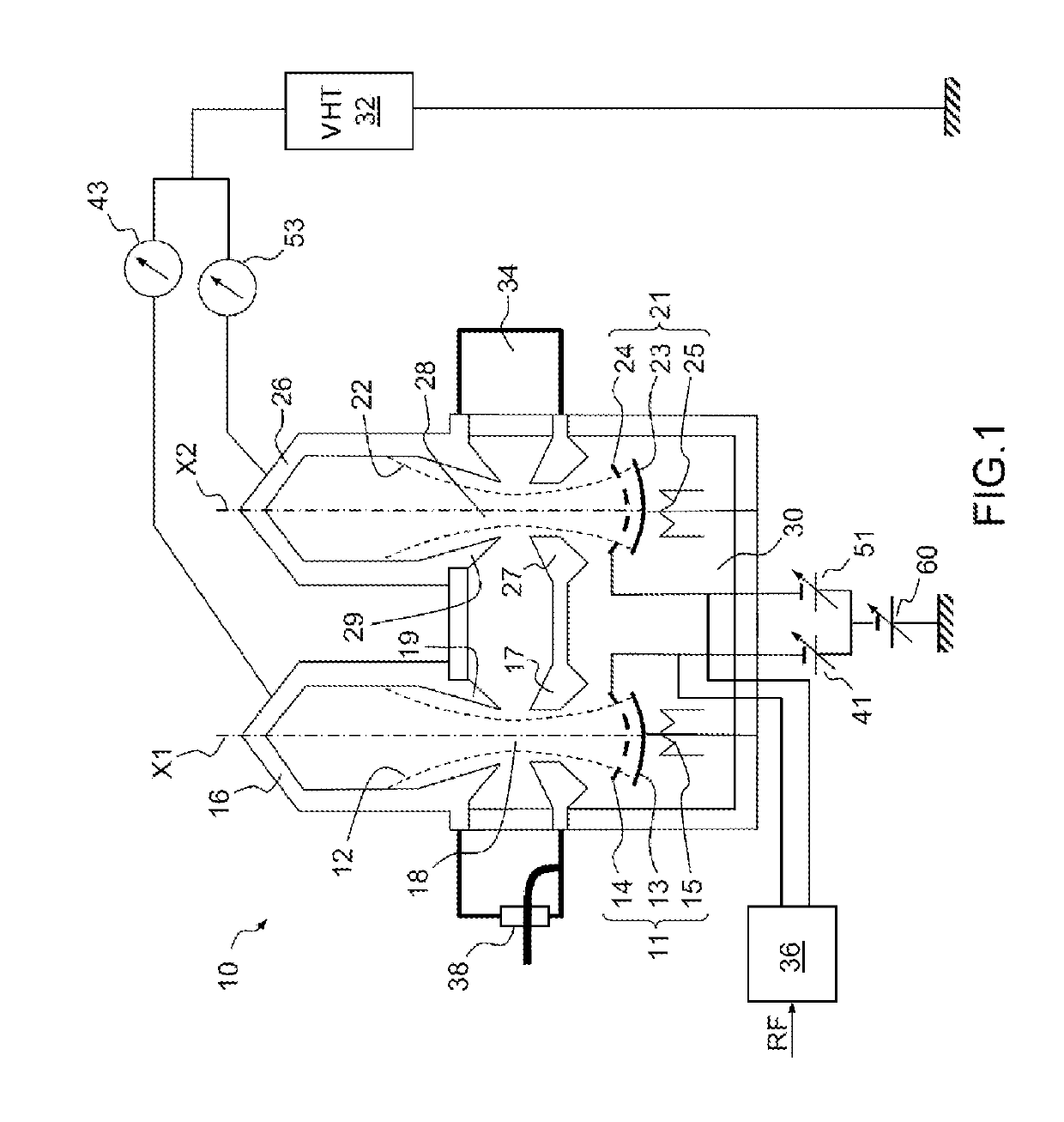 Equilibration of a multibeam inductive output tube