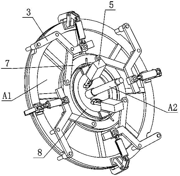 Welding device for roller cover and connecting shaft of corn thresher and operation steps