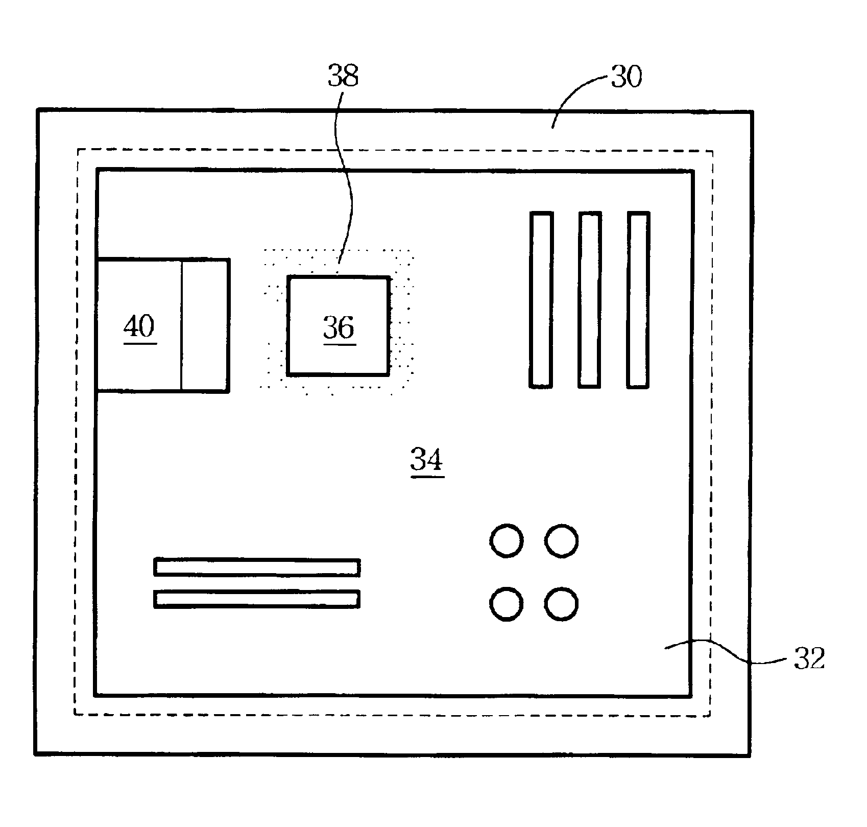 Tooling frame able to adhere to tin