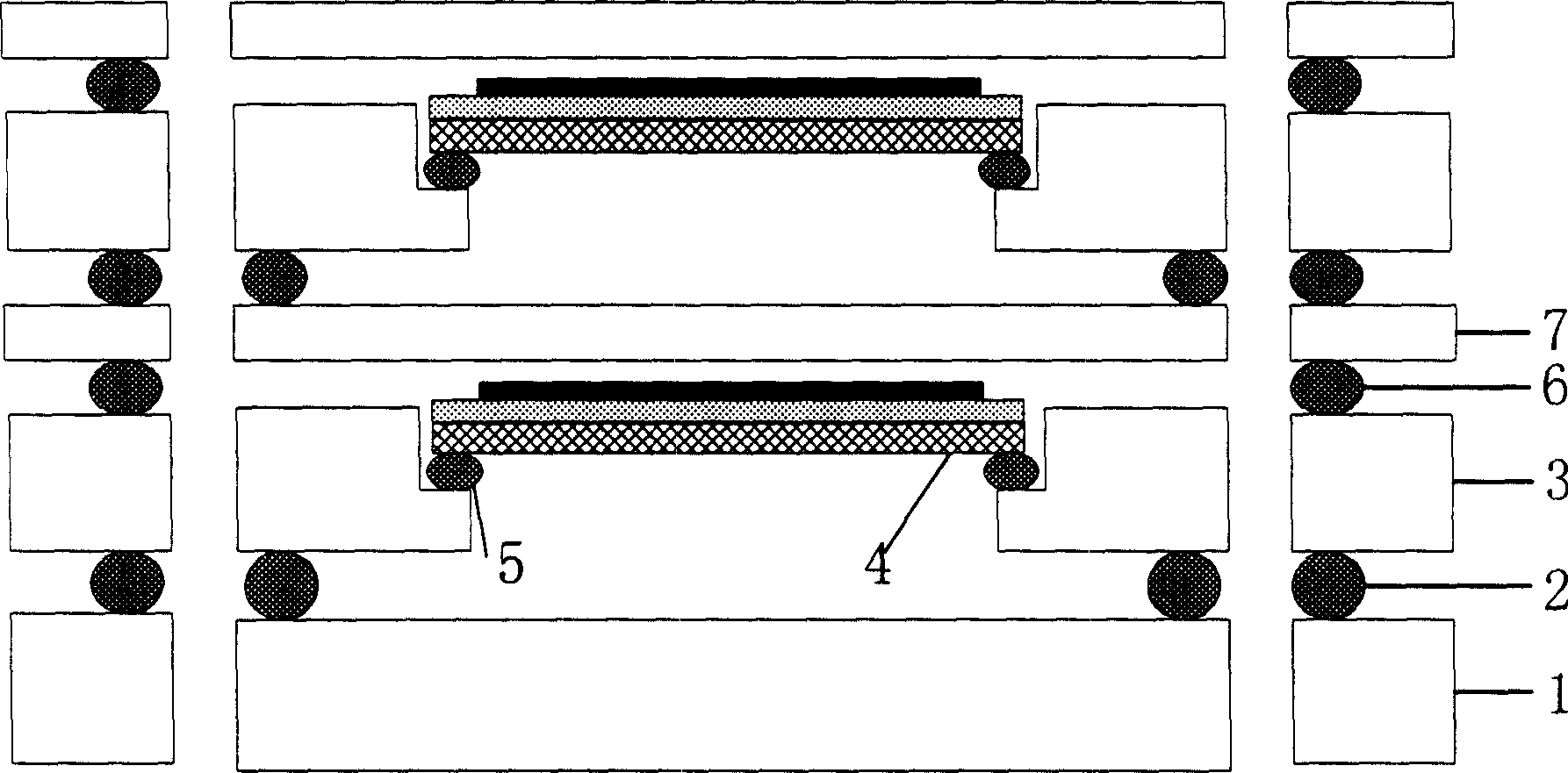 Mesotherm hermetic glass and hermetic method for solid oxide fuel cell