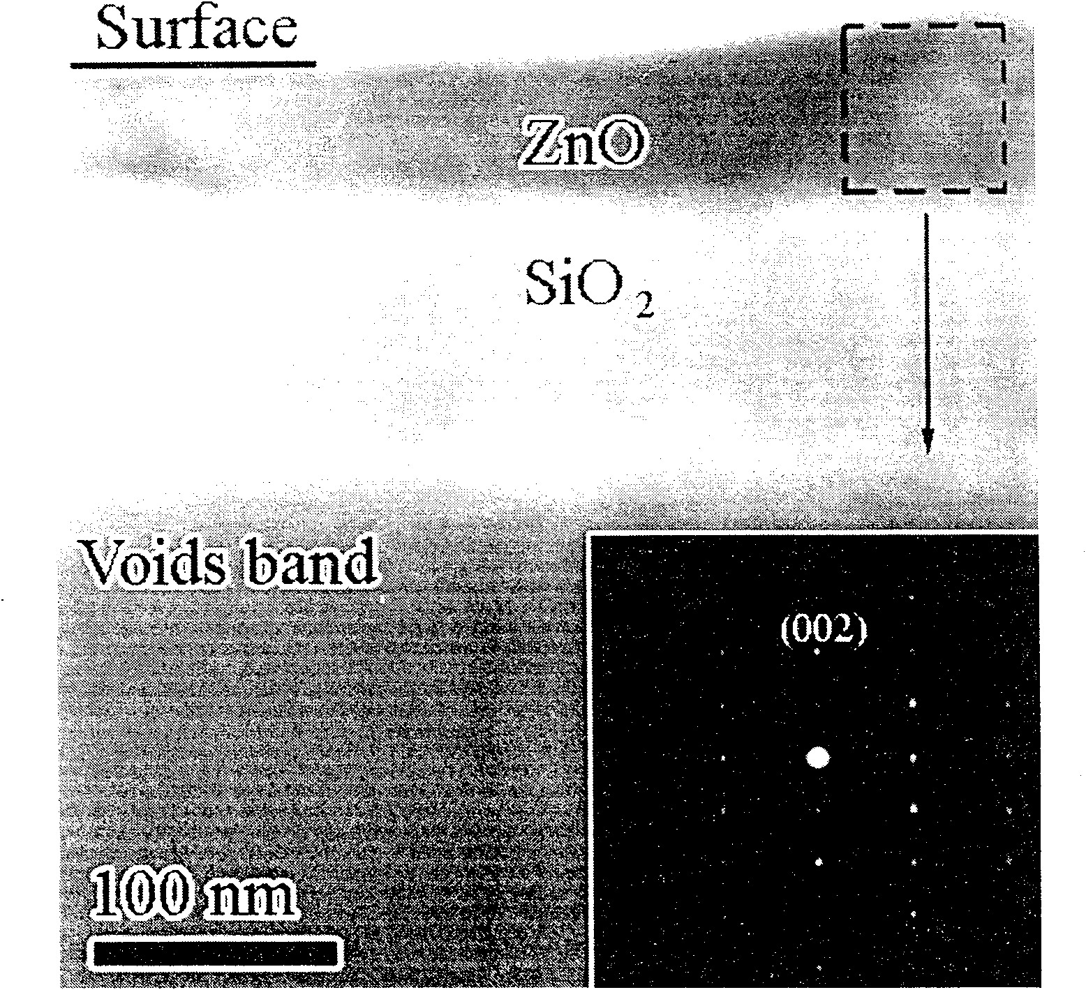 Preparation process of nanometer monocrystalline zinc oxide film material