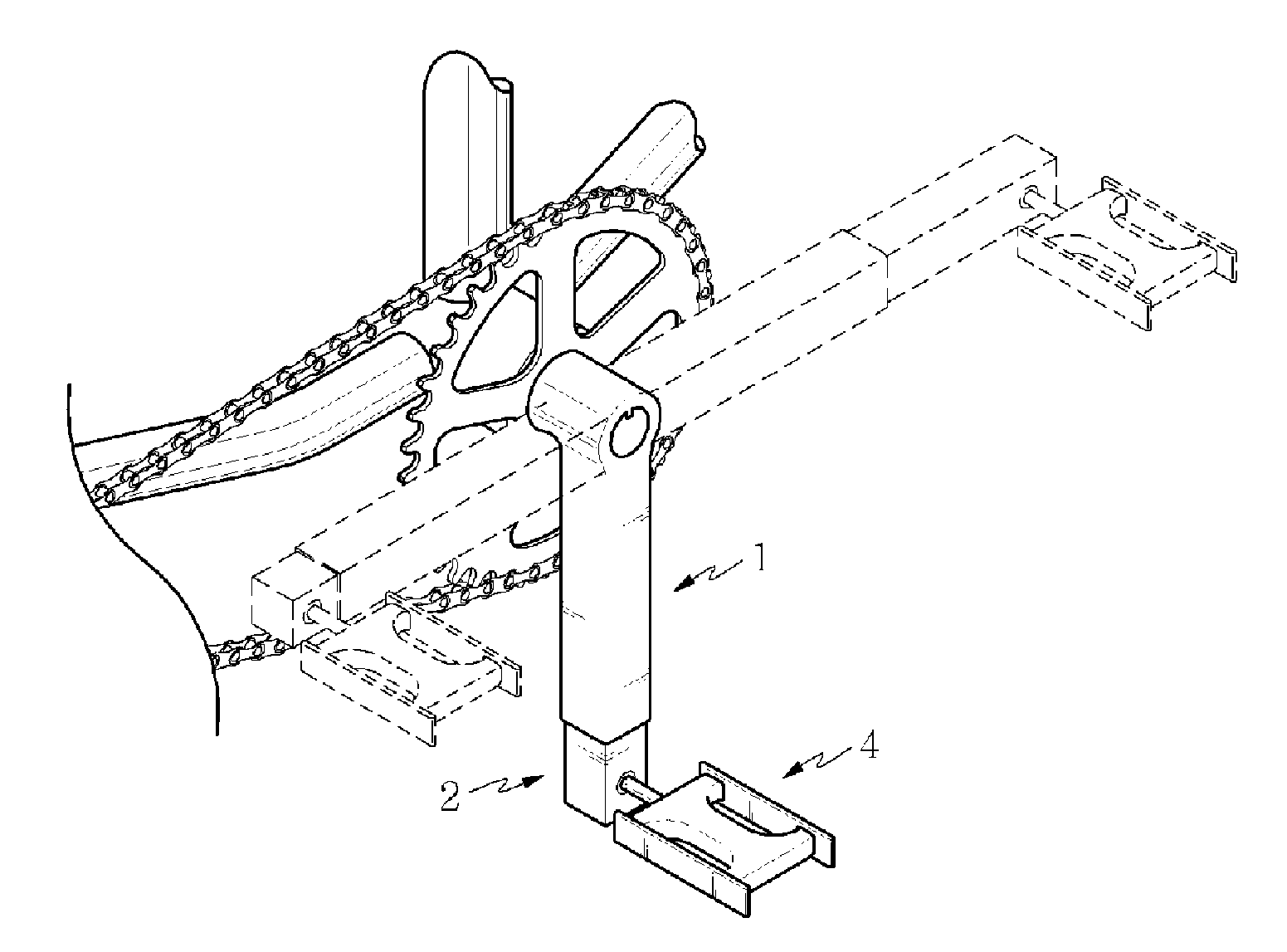 Retractable/extendable crank using a cylindrical cam, an end cam, or a swash plate cam, and bicycle using the same