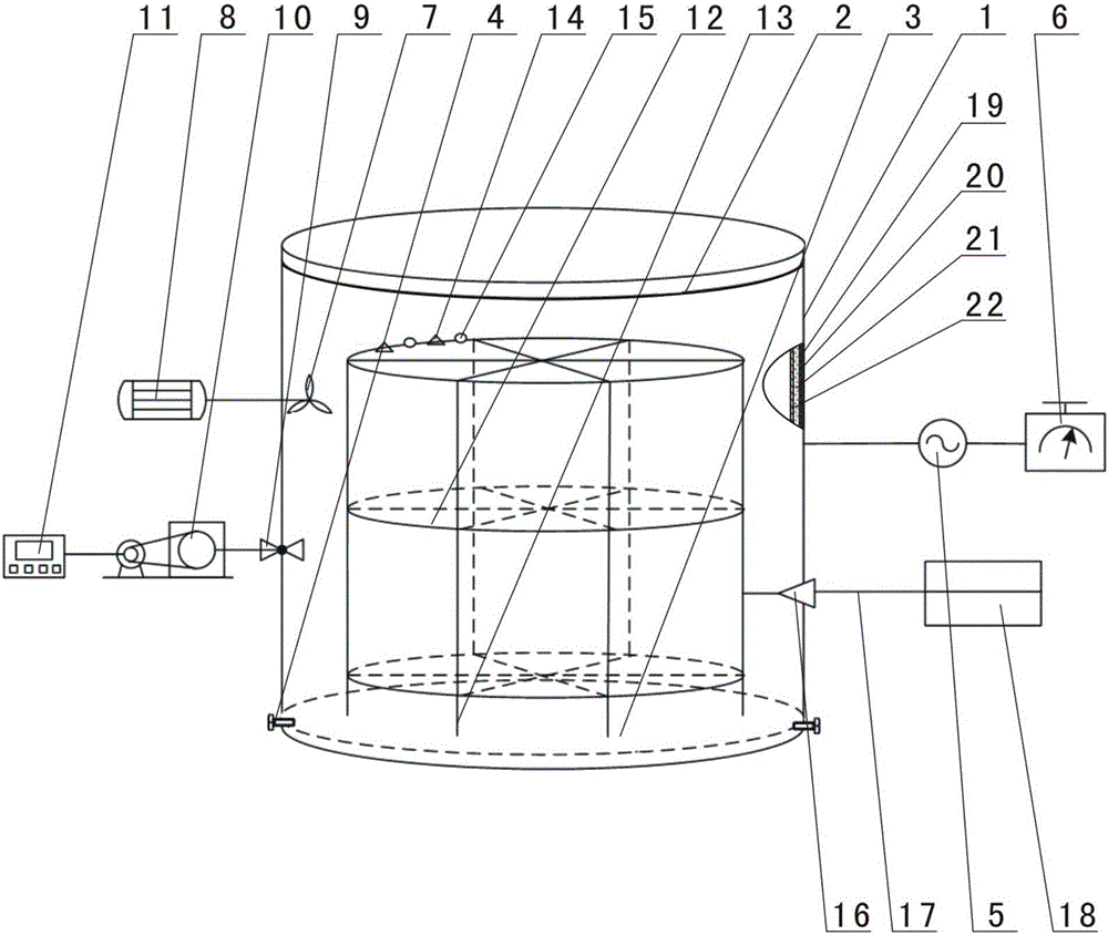 Test device and method for research of temperature field distribution characteristics under temperature-acceleration environment