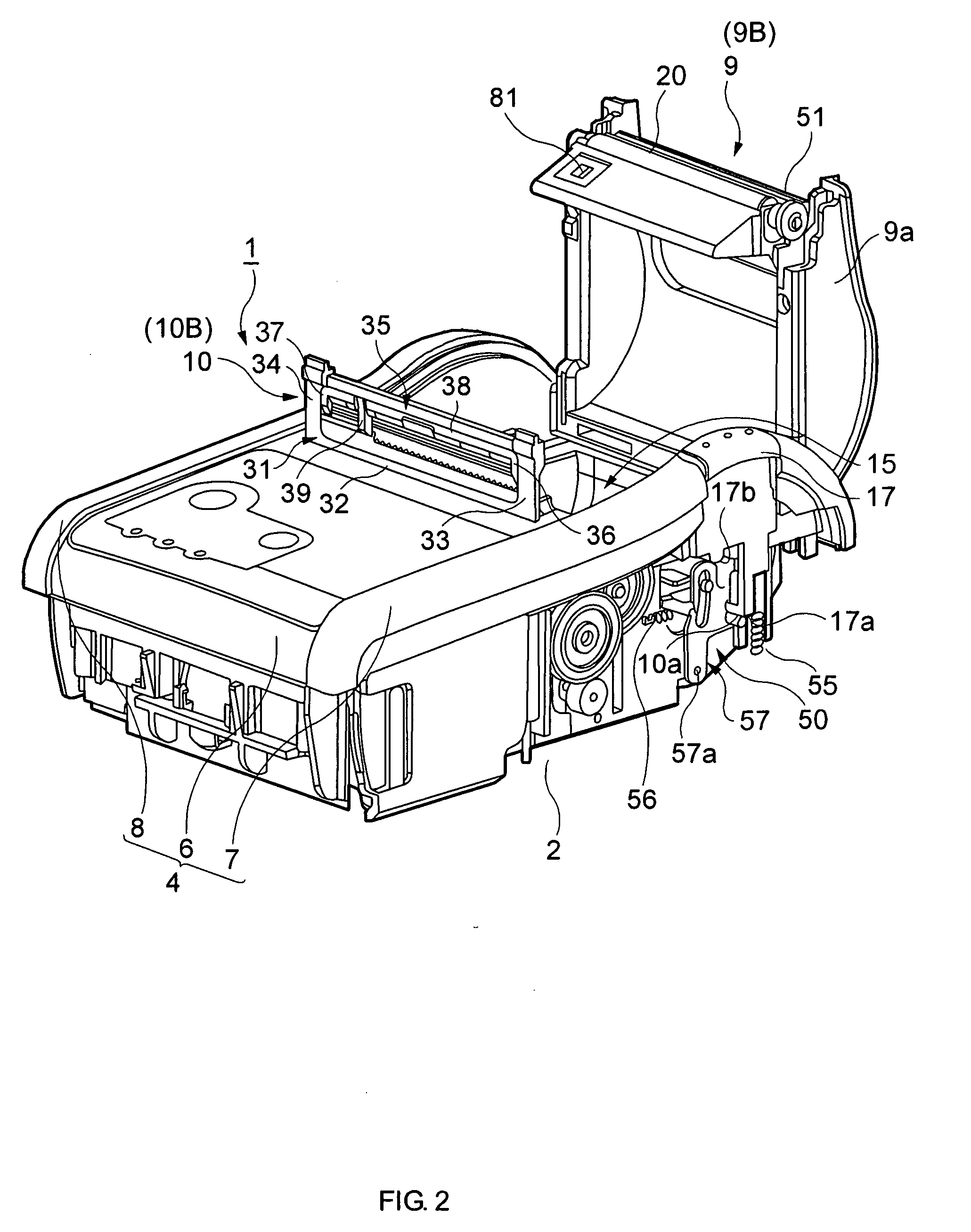 Printer with a peeler mechanism