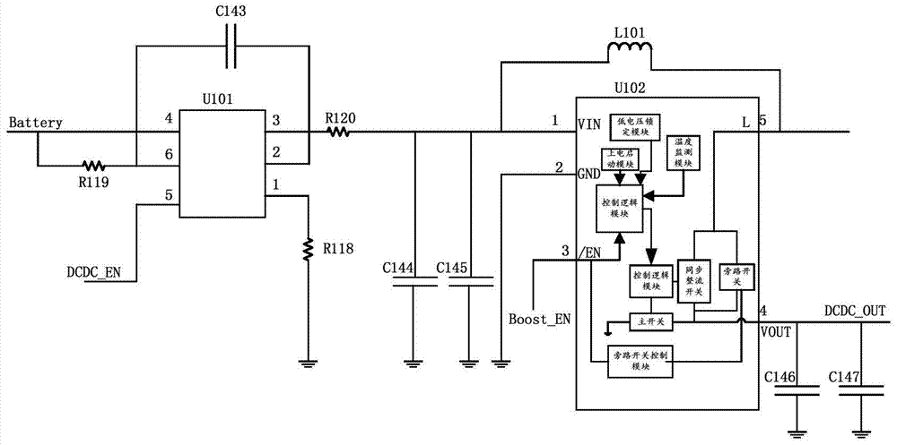 A battery power supply circuit and a power supply with the same