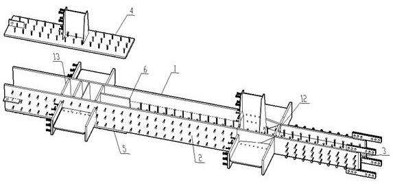 A method for manufacturing a composite steel column in the crown transition section of a super high-rise building