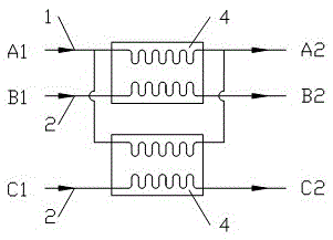 Supplementary combustion lithium bromide absorption heat exchange system that provides two channels of hot water at the same time