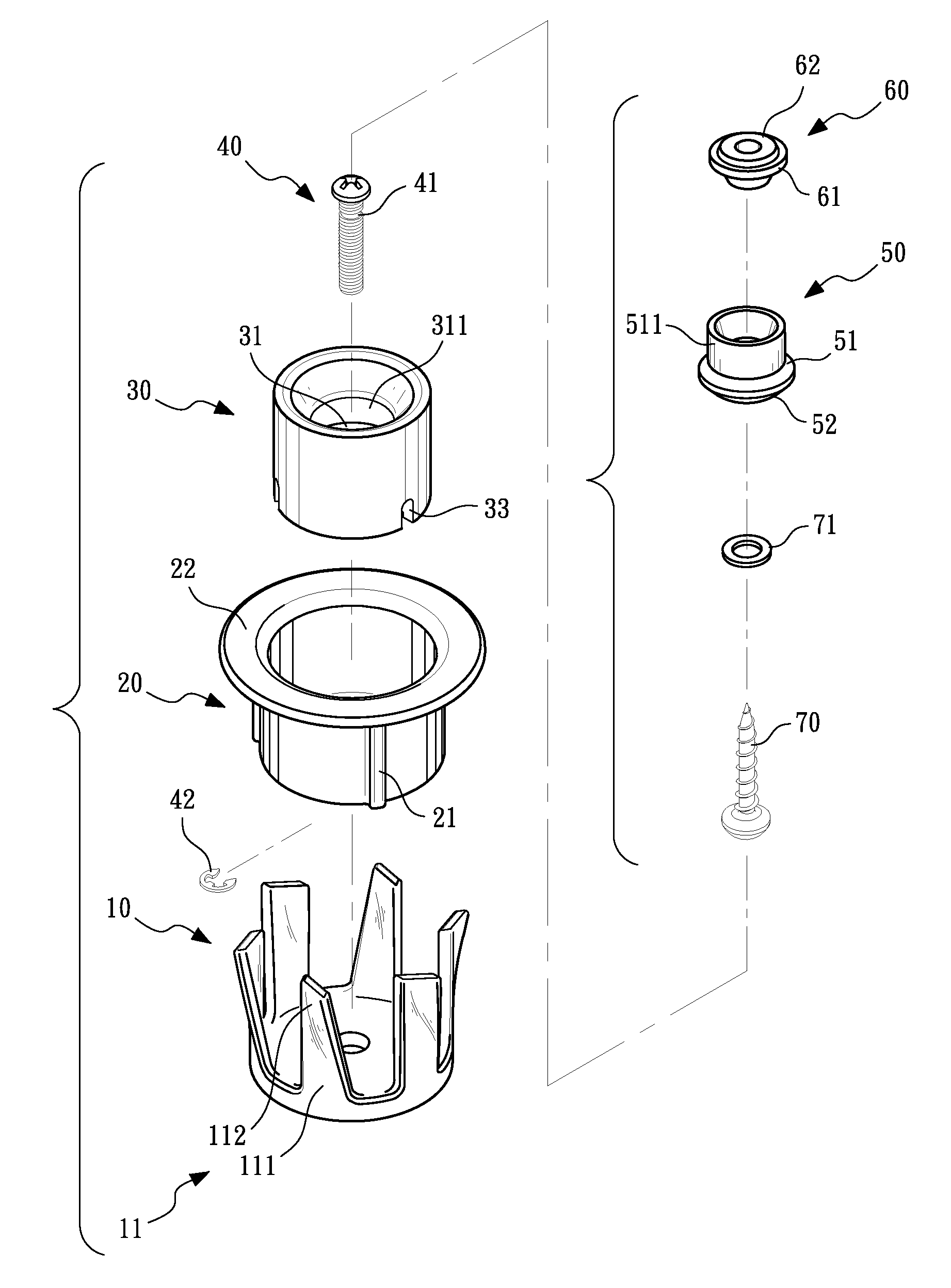 Fastening device