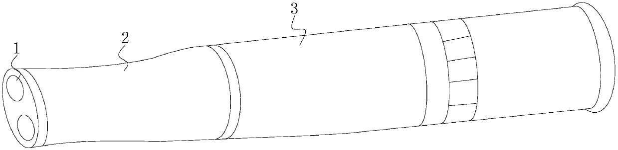 Cigarette filter structure with built-in negative pressure drive fitting