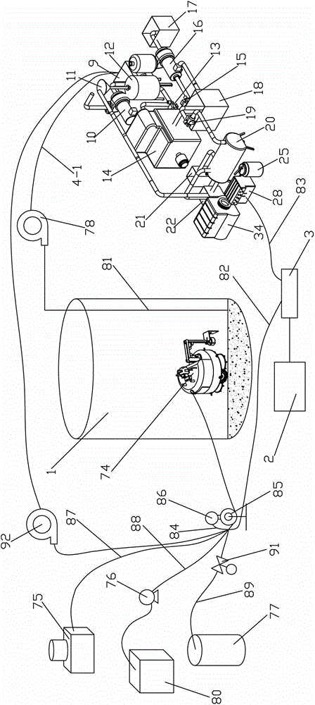 Oil sludge cleaning and processing system for oil tank