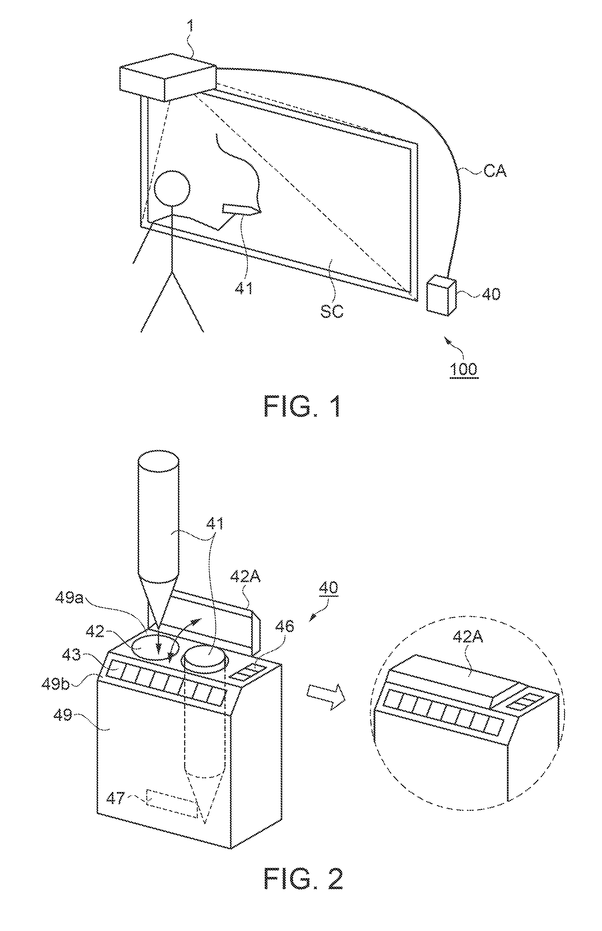 Projector system and control method for the projector system