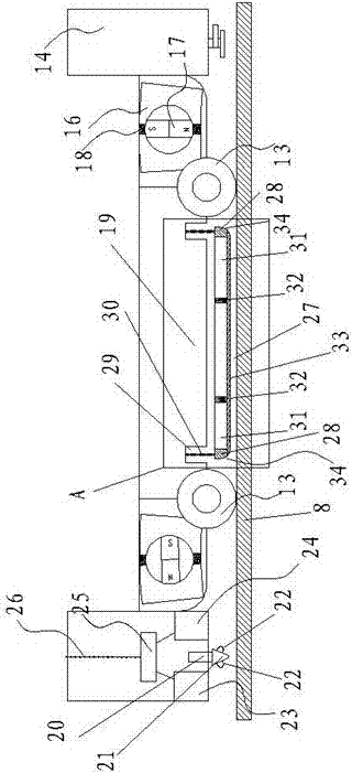 A robot for detecting the inner wall of a large steel container