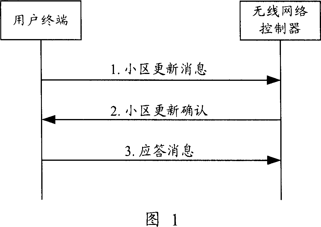 Cell update realizing method