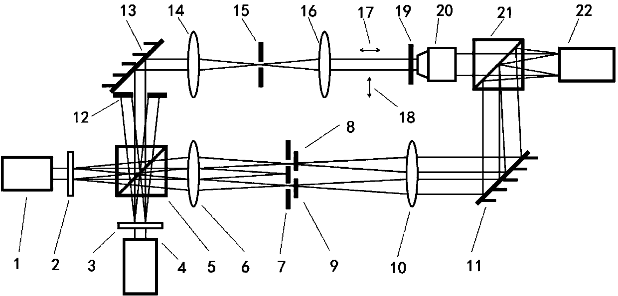 Holographic measuring method of two-dimensional Jones matrix parameters and implementation device