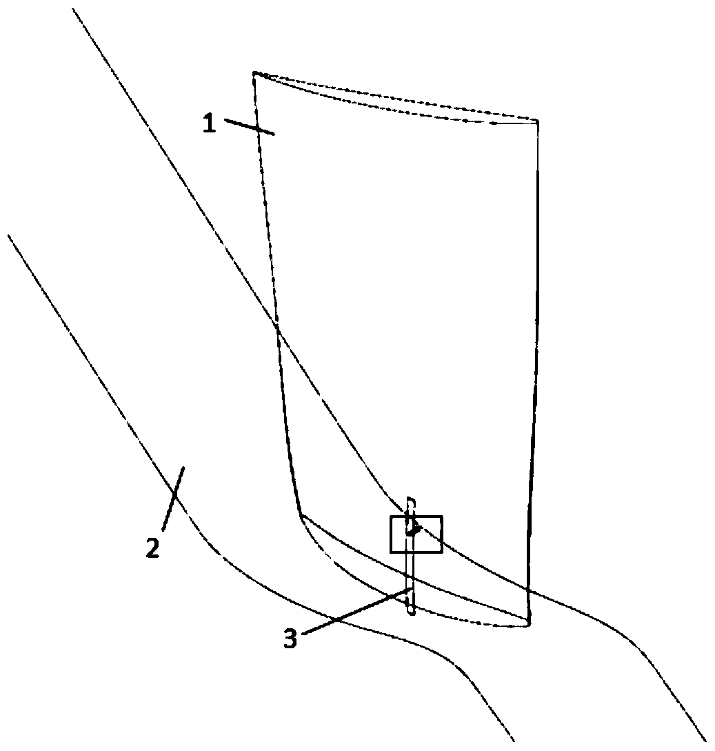 An isolated small blade for axial flow compressor rotor expansion stability