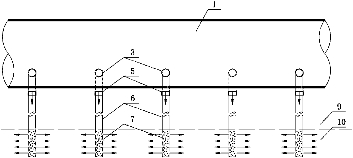 Device and method for utilizing sponge-type rainwater pipe to supply deep groundwater