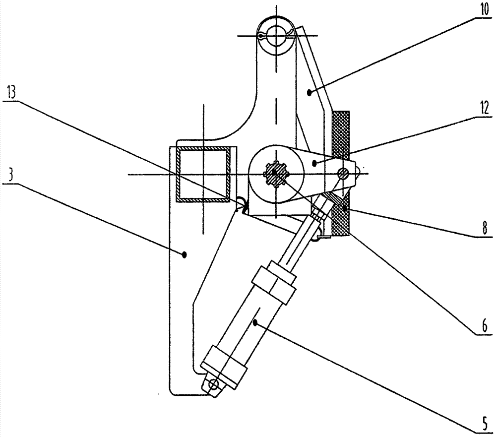 Rotary type annular soil-bin test platform braking mechanism