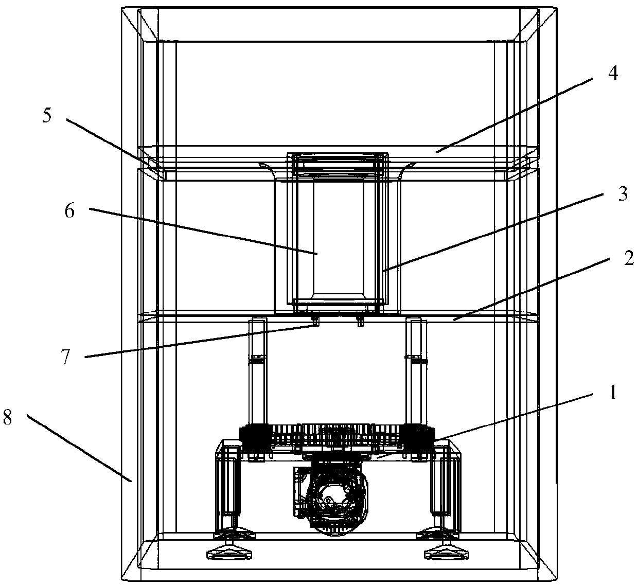 Powder bed 3D printing equipment size adjustable and controllable platform