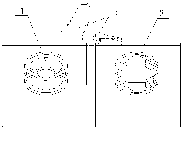 Nuclear fuel assembly based structural grillwork with flow hybrid coordinating effect