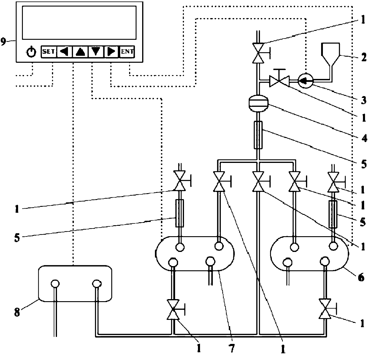 Measurement device integrating self-regeneration hydrogen conductivity, anionic conductivity and total conductivity