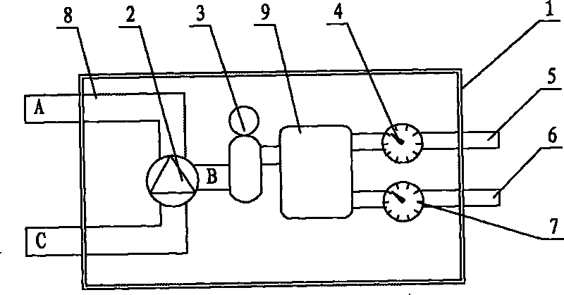 Pressure restricted type oxygen supplying/attracting machine for fibre bronchoscopic examination