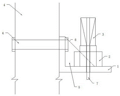 Carbon-fiber-reinforcement external pre-stressing tension anchor device and anchoring method