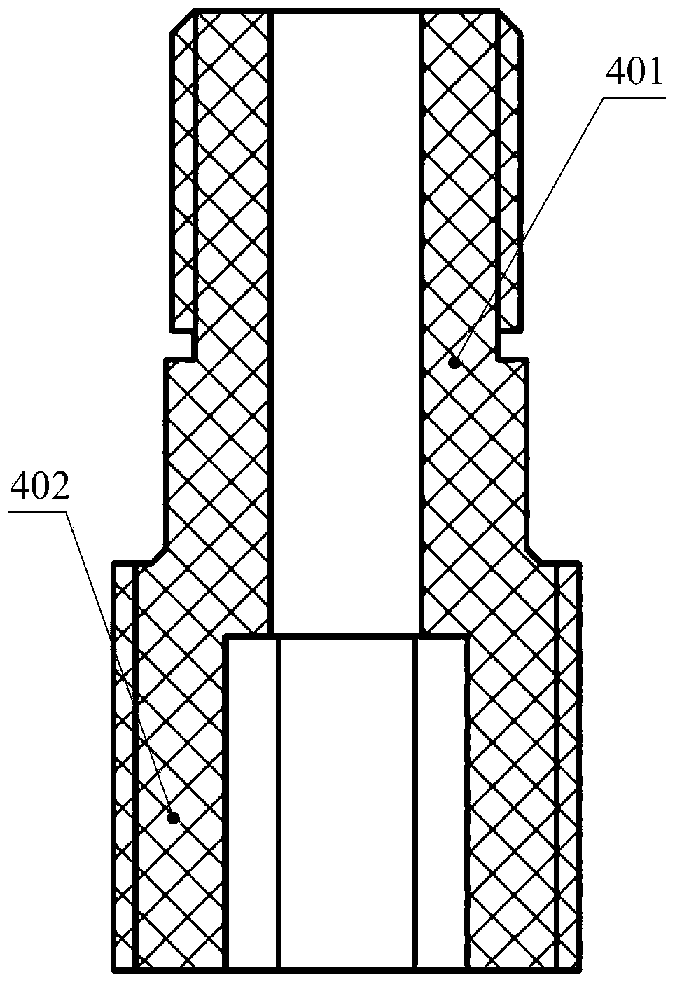 Voltage-sharing shielding ring hyper-frequency signal lead-out device in basin-type insulator