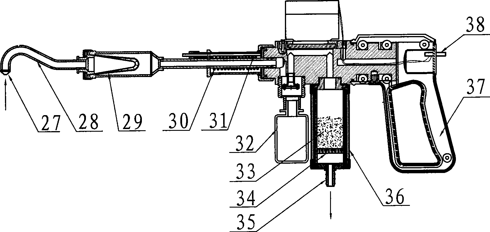 Semi-volatile organic matter sampling technique in exhaust emission pipe