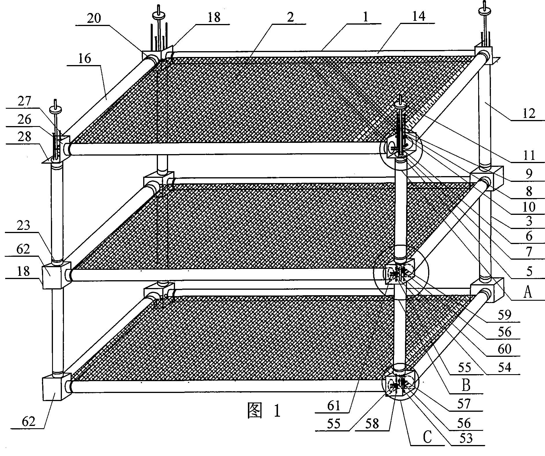 On-orbit inflatable deployment and stiffened protection system resisting against space fragment and micrometeoroid