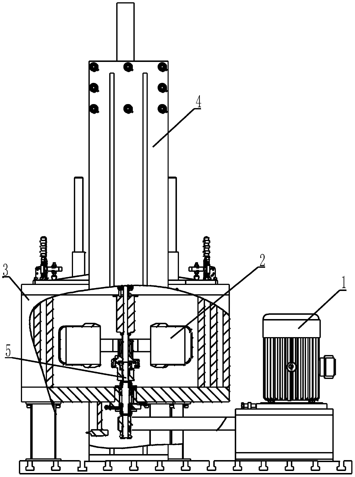 Centrifugal supergravity experimental device for material preparation and performance test