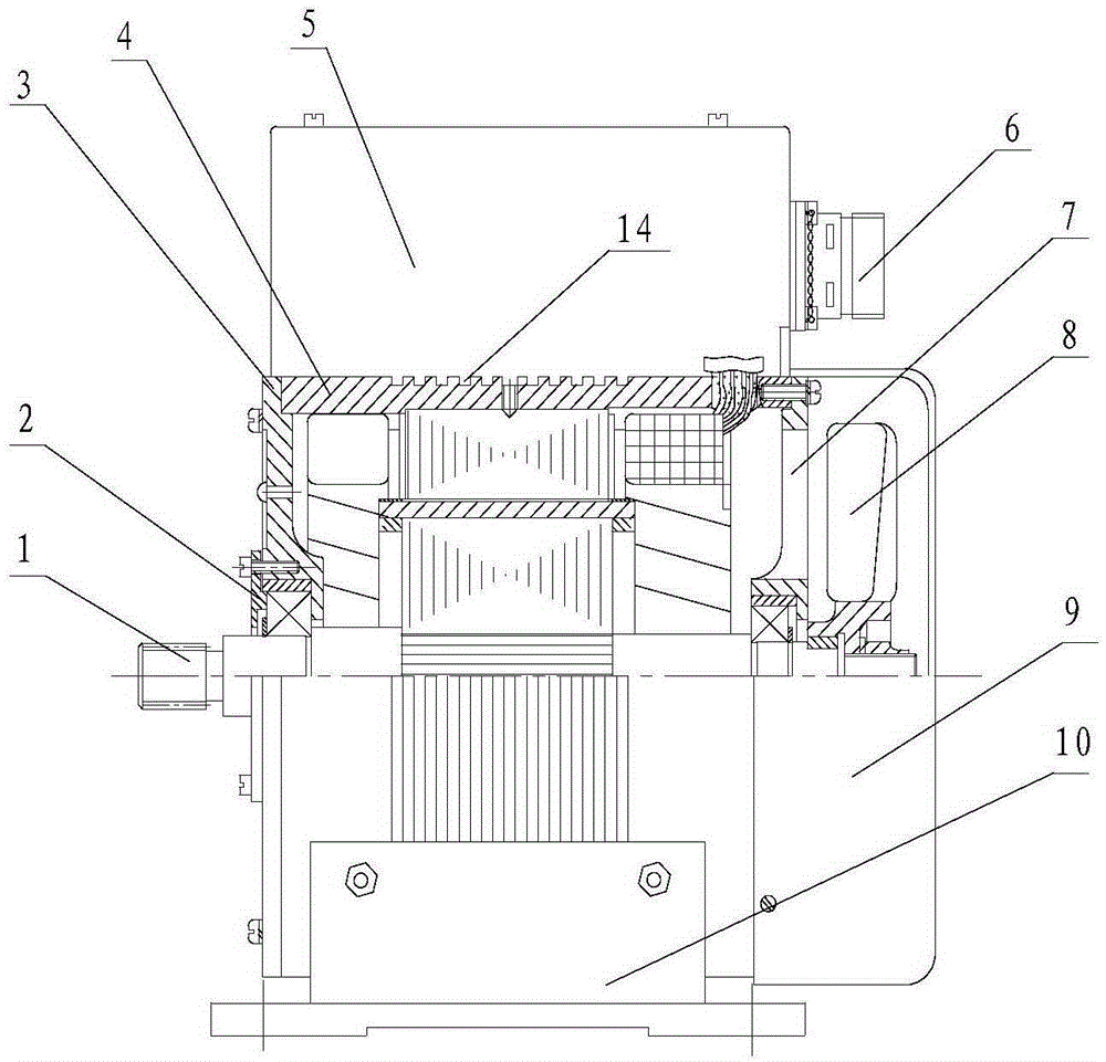 An intermediate frequency induction motor for evaporative cycle refrigeration